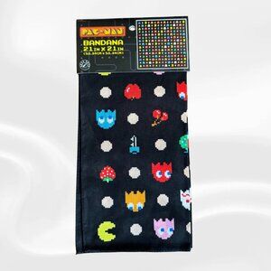 Pac-Man Retro Gamer Bandana | 100% Cotton Wearable Art | 21x21in
